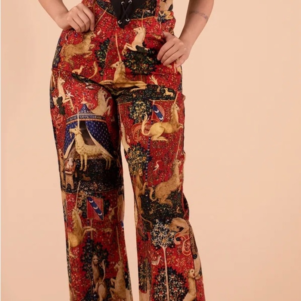Samantha Pleet Pennyroyal Jean in Unicorn Tapestry Print